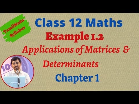 Class 12 Maths Example 1.2 Chapter 1 Applications of Matrices and Determinants