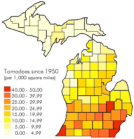 tornado michigan monroe mi county tornadoes