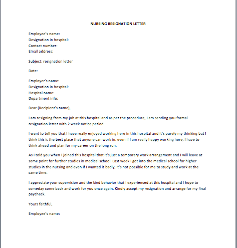 Resignation Letter 2 Week Notice Nurse from lh4.googleusercontent.com