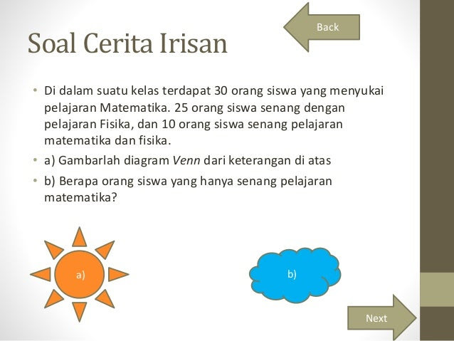 Soal Cerita Materi Irisan