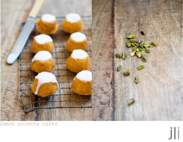 little lemon polenta cakes