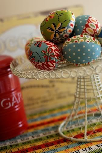 Fabric Easter Eggs Set 5 -Easter Decoration-Multicolored Spring Eggs-Handmade-Textile Eggs