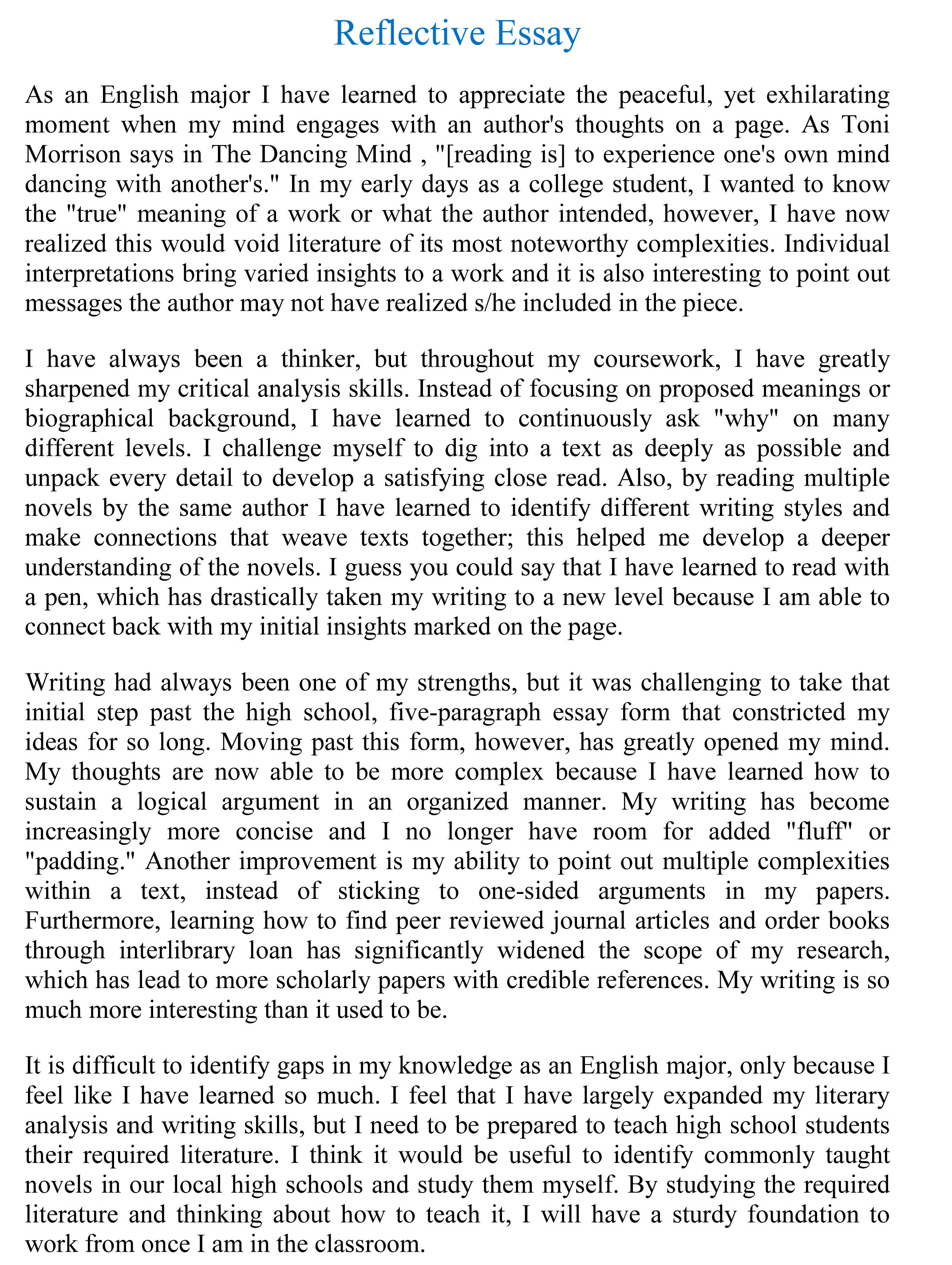 essay about self help