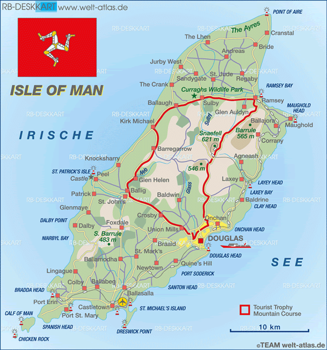 Map of Isle of Man (United Kingdom) Map of Isle of Man (United Kingdom)
