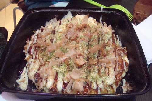 Okonomiyaki with Shrimp and Bacon from the Glowfish Truck