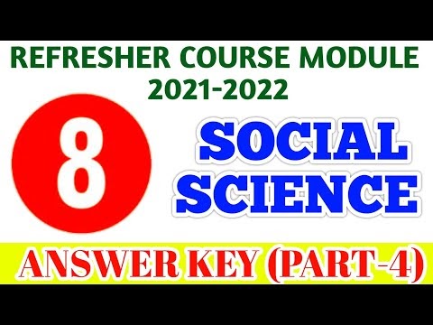 8th Social Refresher Course Module Answer Key Unit 6,7,8 EM Download PDF