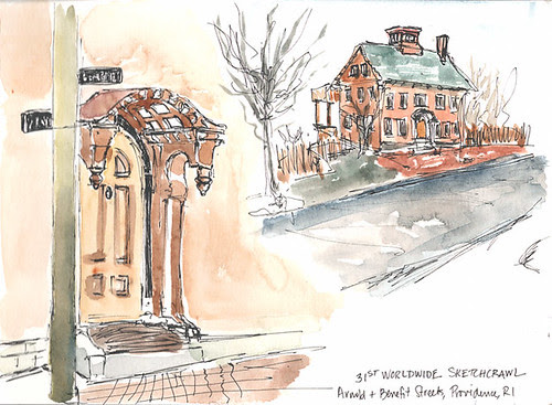 Sketchcrawl 31: Arnold and Benefit Streets, Providence, RI