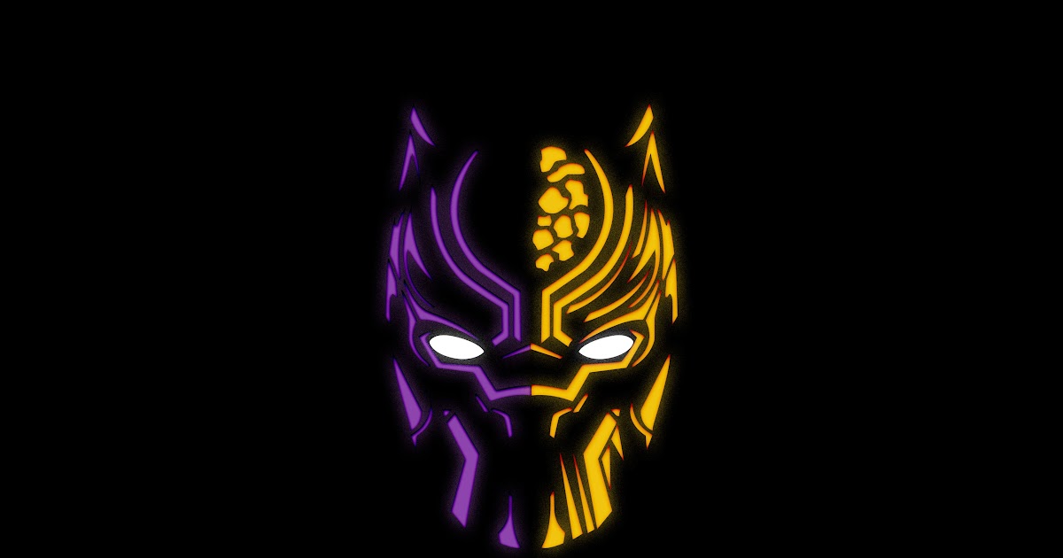 Superhero Purple Black Panther Wallpaper