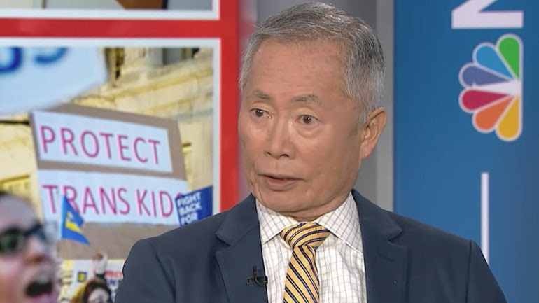 Image result for George takei MSNBC trans rights