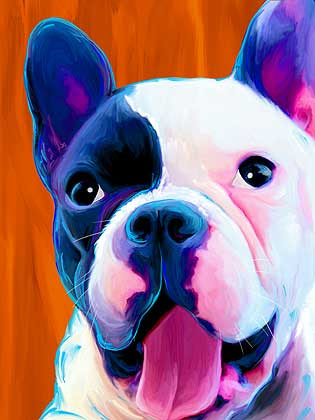 French Bulldog Art With Pattern | Art Dog Blog