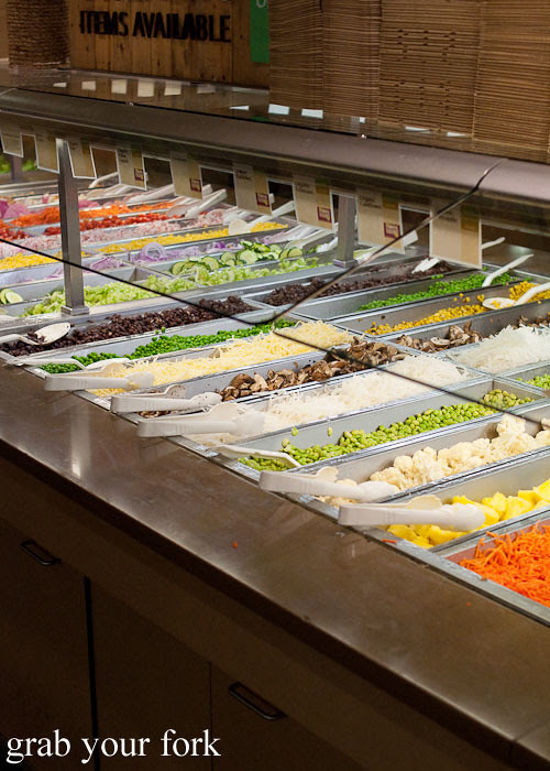 self-serve salad at whole foods market flagship store supermarket groceries austin texas