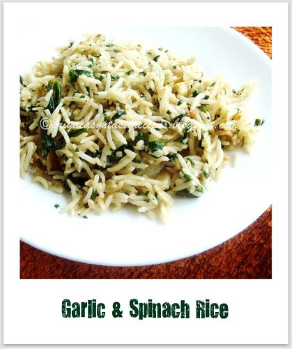 Garlic & Spinach rice