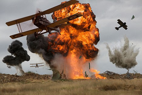Dramatic: The BBC reconstruction of the fight against the Red Baron - the German pilot who brought down 80 British planes