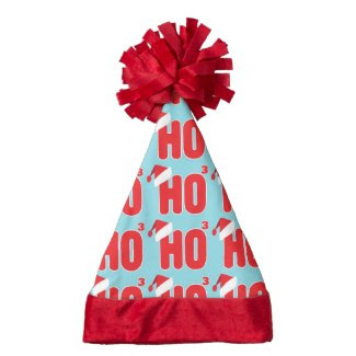 Ho Ho Ho x3 Christmas Novelty Santa Hat