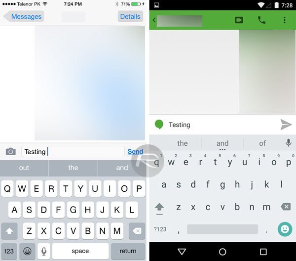 AndroidLollipop-vs-iOS-12 Mensajes