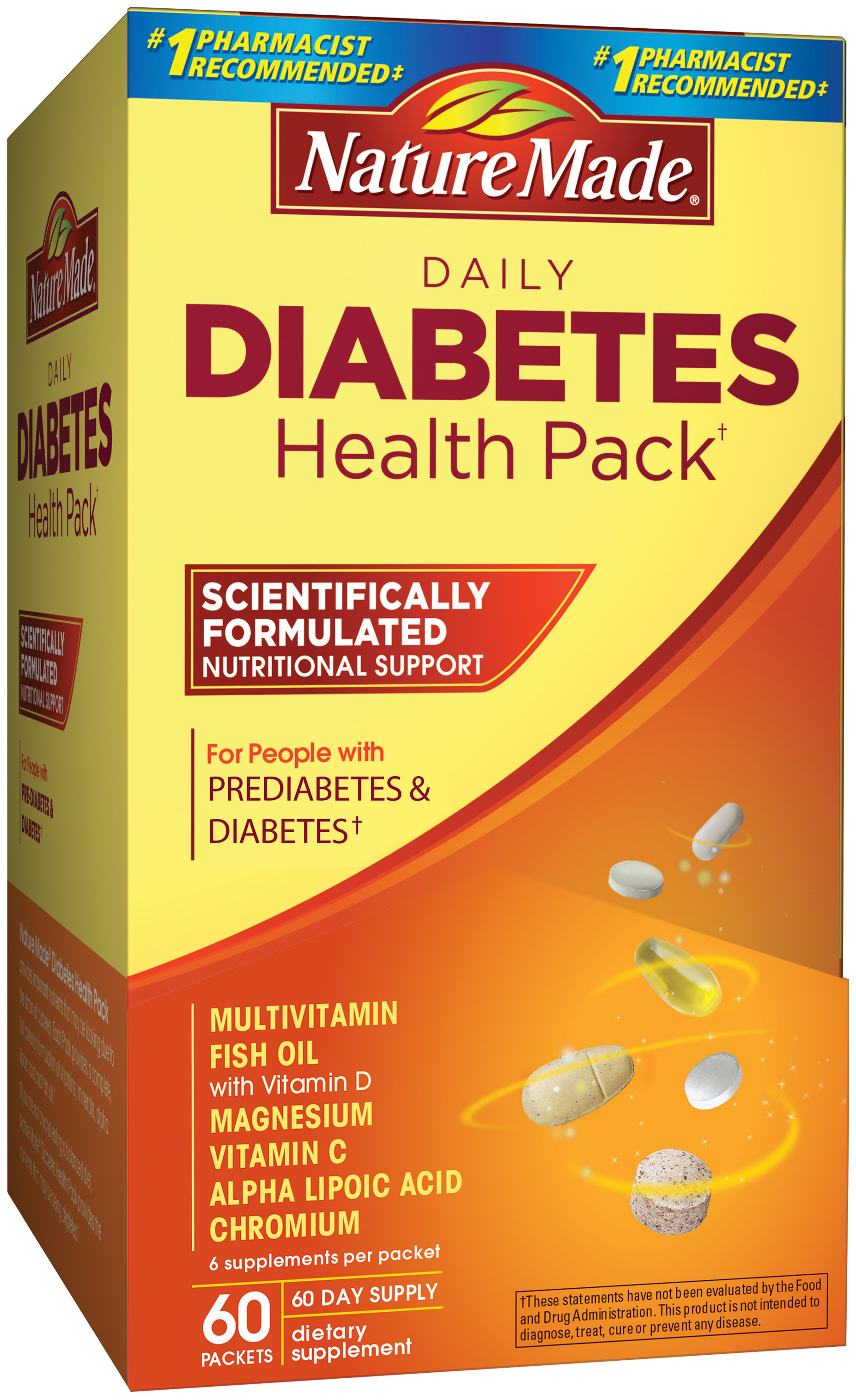 Nature Made Diabetes Health Pack 60 Packets - Diabeteswalls