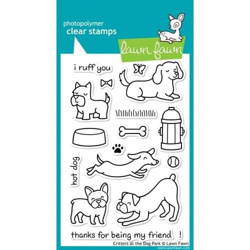 Lawn Fawn - Clear Acrylic Stamps - Critters at the Dog Park