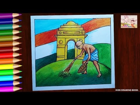 kids drawing book kids drawing book gandhiji s swachh bharat abhiyan drawing for kids hd swachh bharat abhiyan drawing