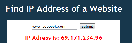 find ip address of facebook find ip address of facebook