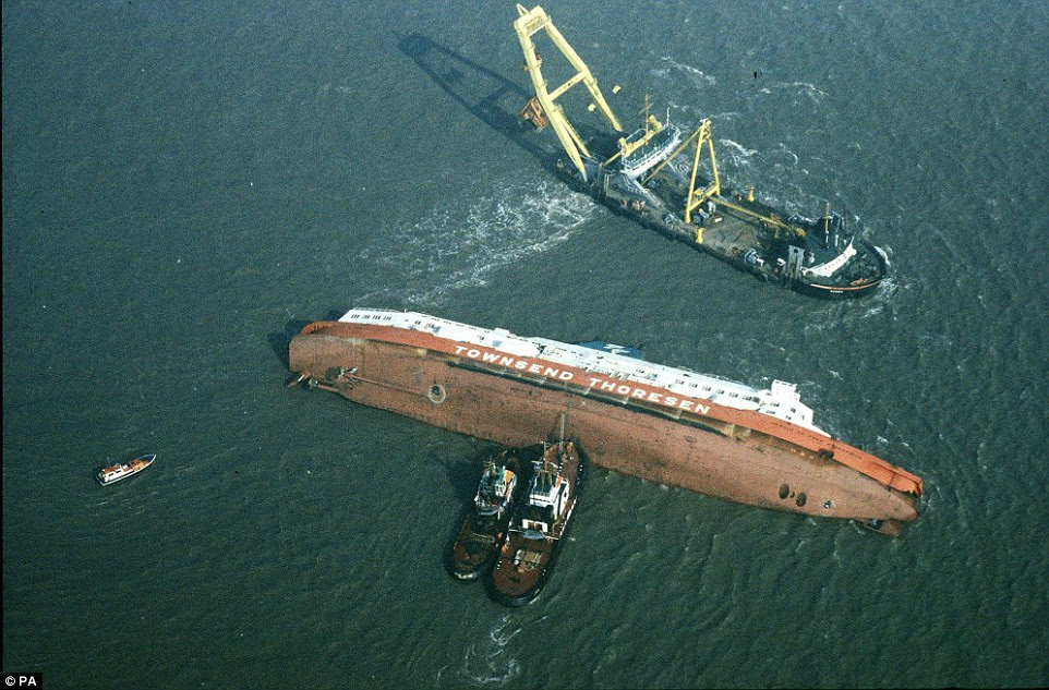 The vessel, which carried both cars and passengers, capsized just 60 seconds after leaving the port of Zeebrugge in Belgium, with water allowed to pour inside when the bow doors were left open
