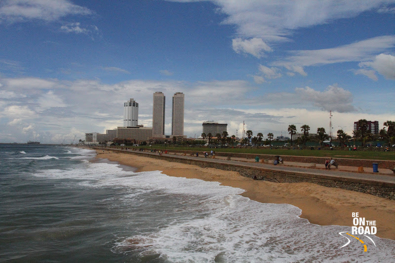 Colombo's High rises as seen from the marine drive running parallel to Galle road