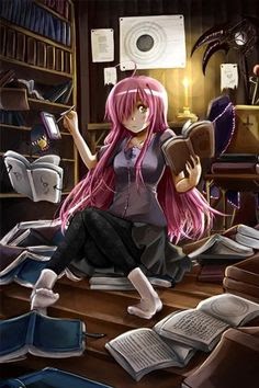 Anime Girl Studying Wallpaper gambar ke 13