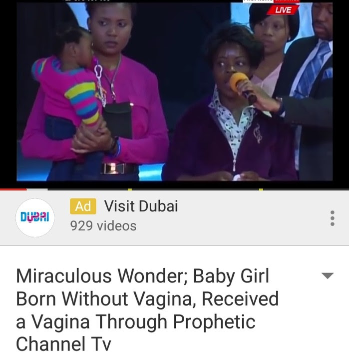 Baby Born Without Vagina "Receives A Vagina At Bushiri's Church" (video)