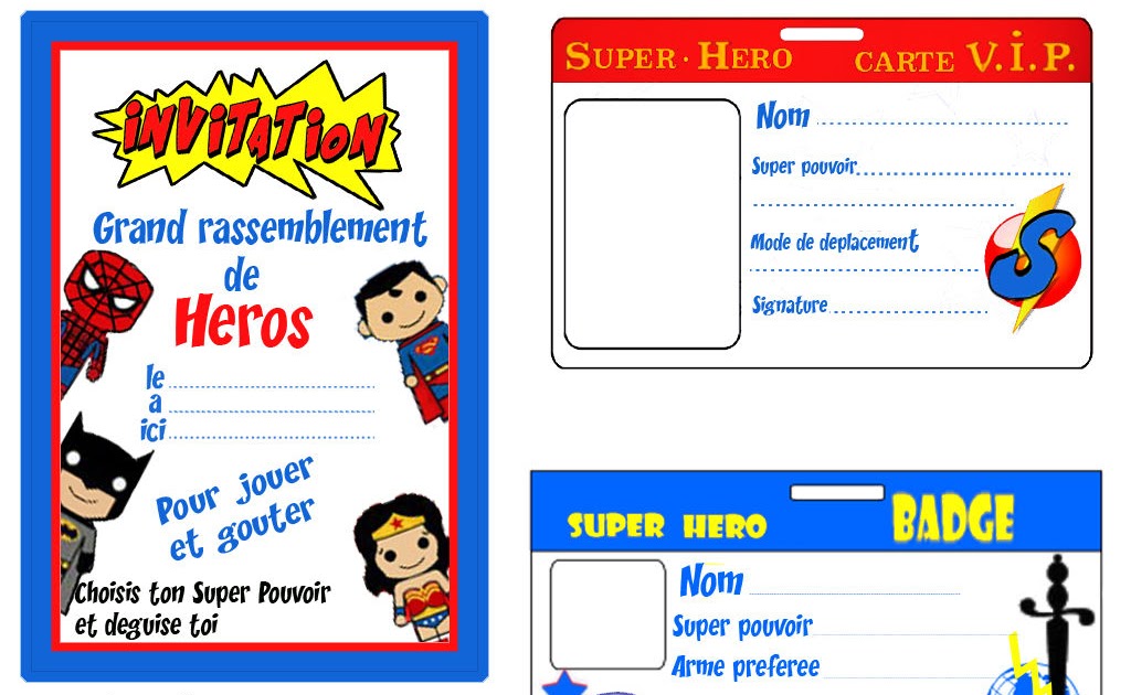 Carte Anniversaire Gratuite Super Heros