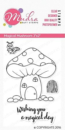 Mudra Stamps - Magical Mushroom - 3"X2"