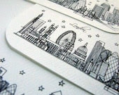 London, England - Europe - City Skyline Series - Notecards (8)