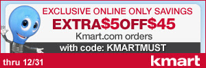 Take $5 off Orders of $45 or more w/ code KMARTMUST