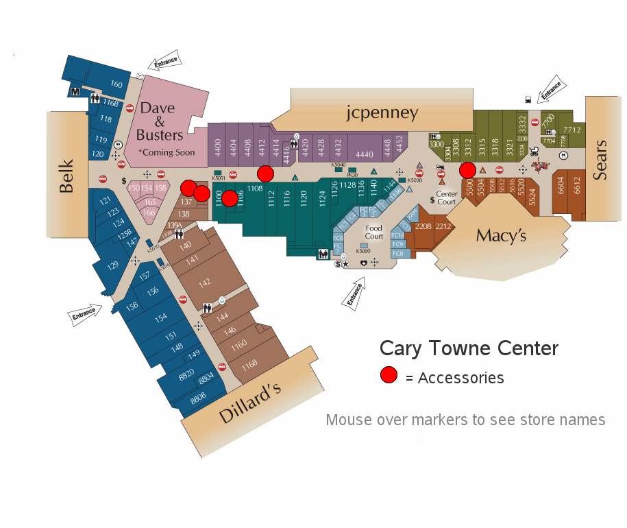Kenwood Towne Center Map