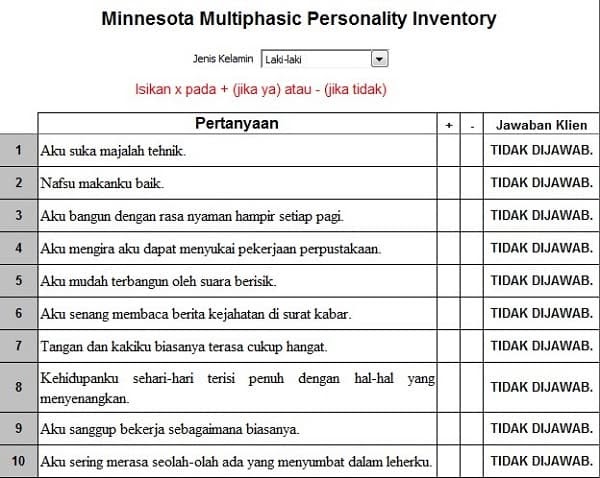 Soal Mmpi Dan Jawabannya Soal Dan Jawaban