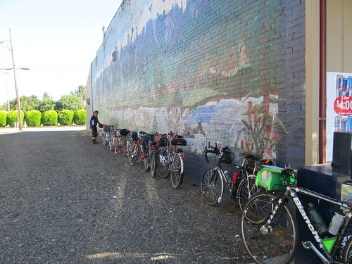 Gervais mural and line of bikes