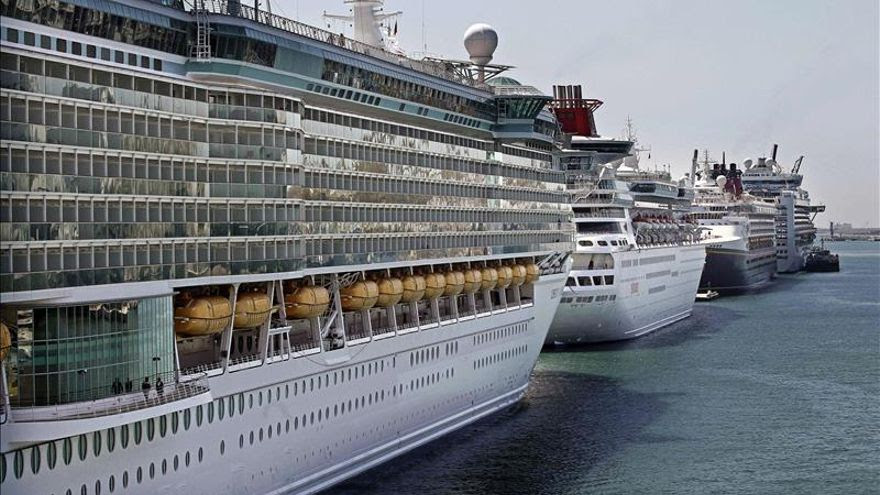 El número de cruceristas en España se mantuvo estable en 2014 en 7,6 millones