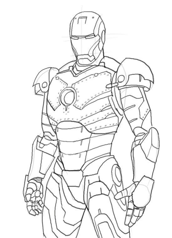 Iron Man Drawings In Pencil Easy