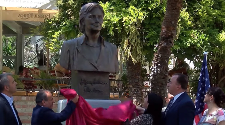 clinton hilary albania