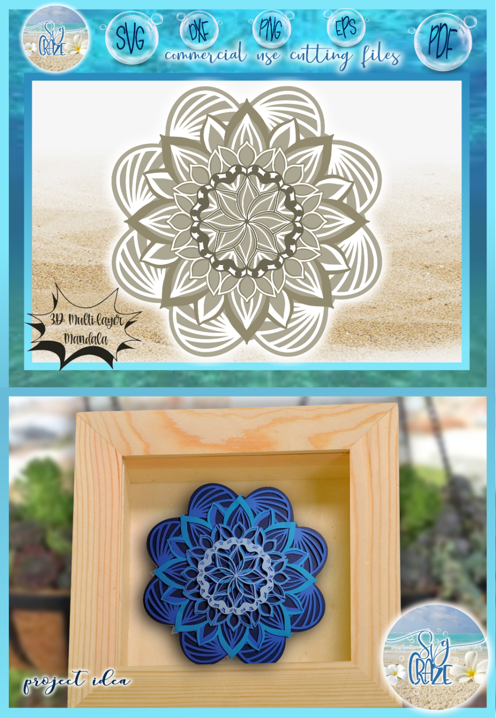 Download Layered Mandala Sunflower Svg Printable Free Layered Svg Files