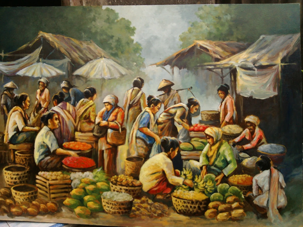 Gambar Ilustrasi Pasar Tradisional Iluszi