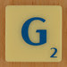 Scrabble Blue Letter G
