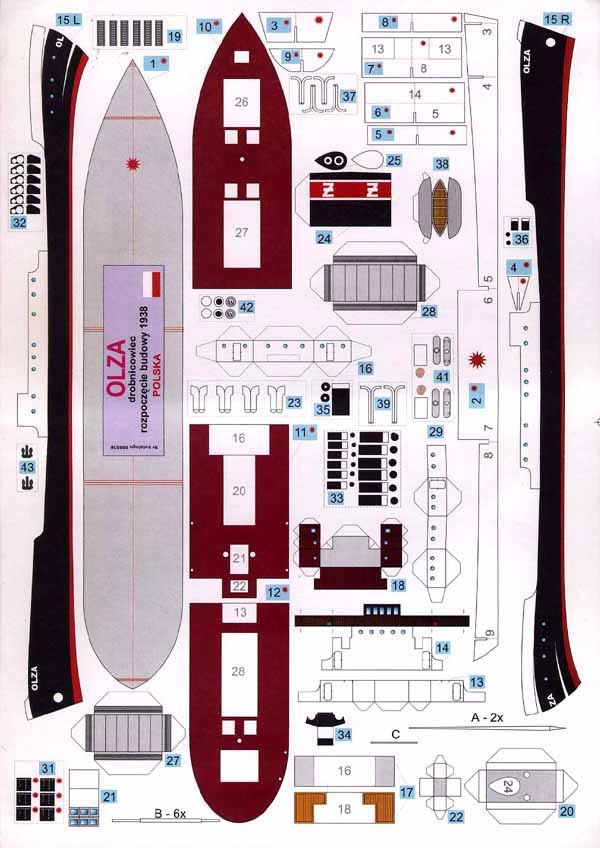cruise ship paper model template
