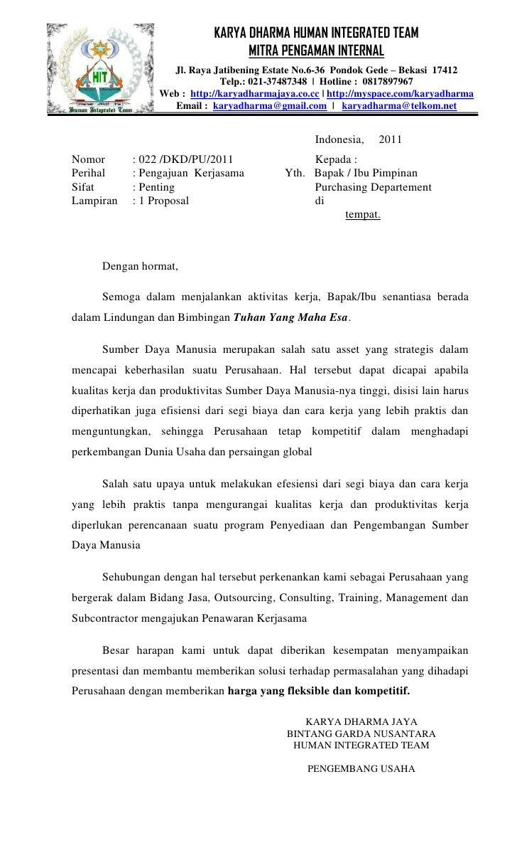 Contoh Proposal Kerjasama Eo Contoh Surat