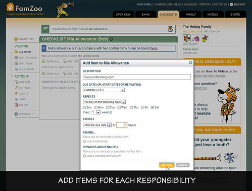 Setting Up Chore Responsibilities