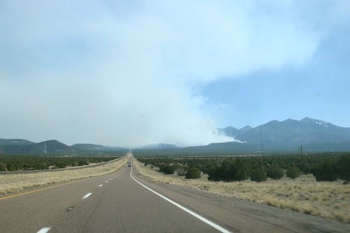 Schultz Fire from the north Hwy 89