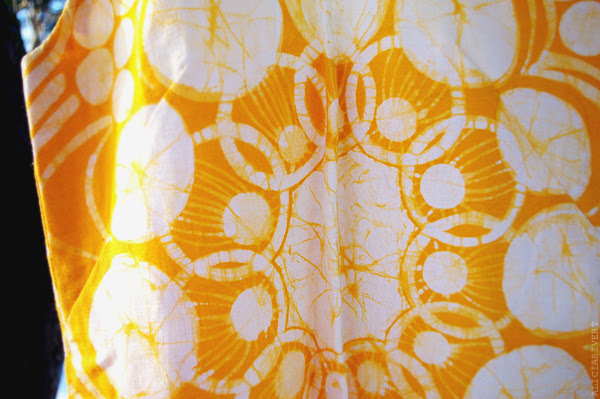 aliciasivert alicia sivertsson kläder sextiotal 60-tal tunika gul second hand Halling batik klänning
