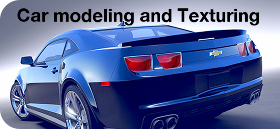 Car modeling and texturing