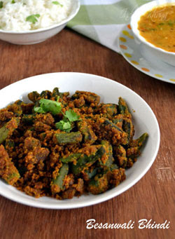 Besanwali Bhindi Sabzi Okra Recipes