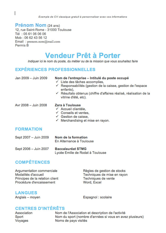 Exemple De Demande D'emploi Trés Simple  Job Application