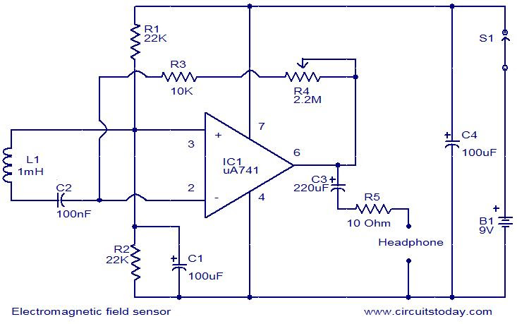 electromagnetic-field-sensor-circuit