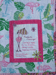 Flamingo quilt  label 04